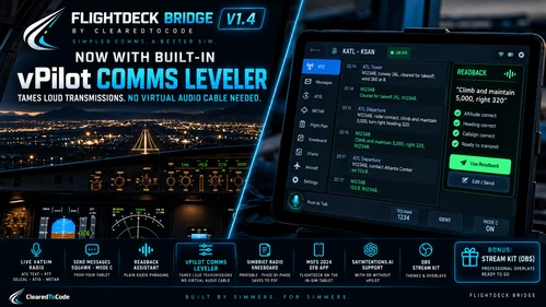 FlightDeck Bridge v1.4 + Free OBS stream kit