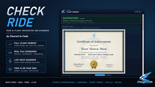 CheckRide 1.0 - your AI flight instructor & checkride examiner (free)