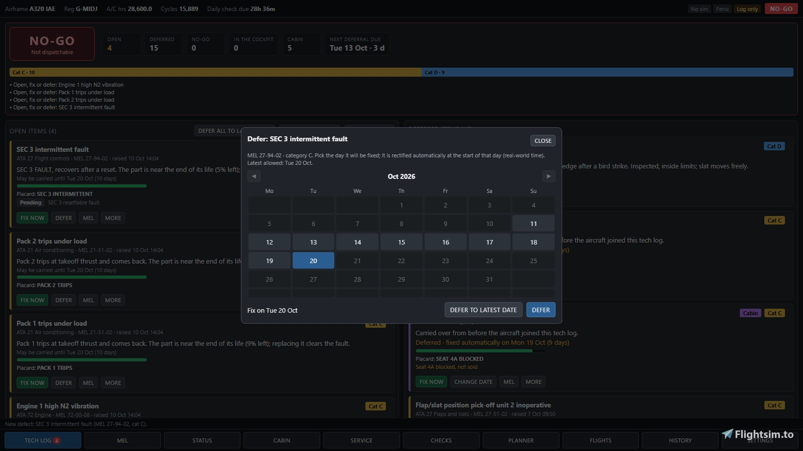 Fenix TechLog 0.8.0: auto maintenance, sharing airframes and a tidier Settings page image 1