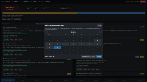 Fenix TechLog 0.8.0: auto maintenance, sharing airframes and a tidier Settings page