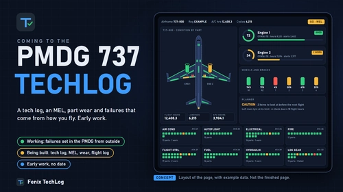 TechLog for the PMDG 737: early work