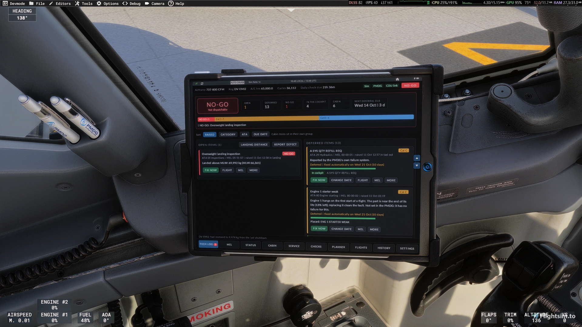 PMDG TechLog