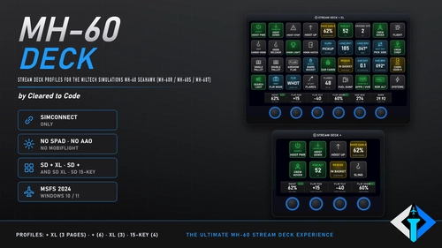 MH-60 Deck - free Stream Deck plugin for the MilTech MH-60 Seahawk