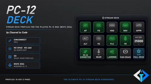 PC-12 Deck - the MSFS 2024 Pilatus PC-12 NGX on your Stream Deck
