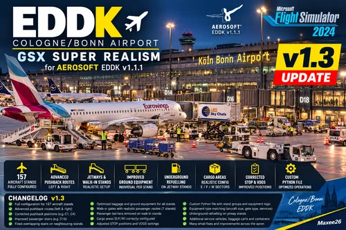 Aerosoft EDDK 1.1.1 | GSX Pro | MSFS 2024