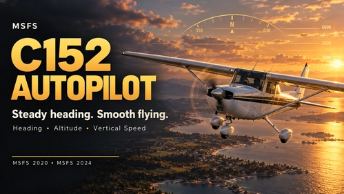MSFS C152 Autopilot - IN-SIM PANEL for VR