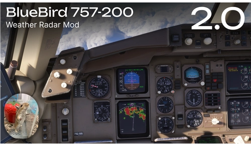 BlueBird 757 — Weather Radar Mod + Terrain ND Fix 2.0