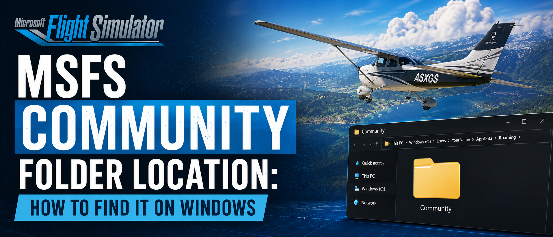 MSFS Community Folder Location: How to Find It on Windows